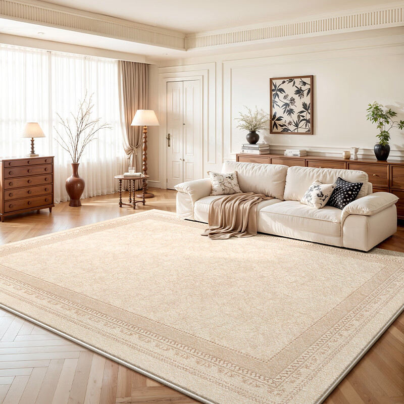 Y U-LIVE地毯客厅卧室2026新款免洗可擦防水防污法式奶油风高级感隔音 S仿羊绒-鸢尾谷 140×200CM【NEW新升级】