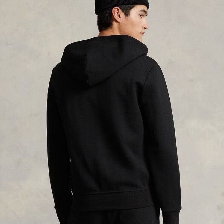 FAME RALPH LAUREN保罗美国潮牌连帽拉链开衫秋冬款卫衣小马刺绣款男女外套外穿 灰色拉链(黑小马) 3XL