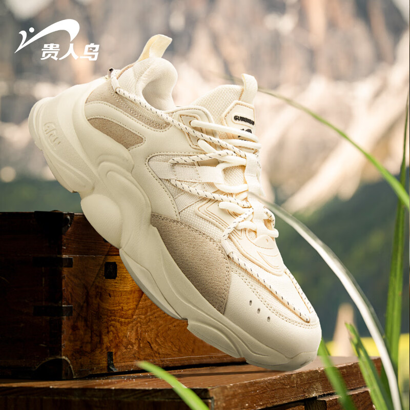 贵人鸟【品牌断码清仓】男士板鞋休闲鞋篮球鞋老爹鞋运动鞋男款跑步鞋 中灰色F398687 42