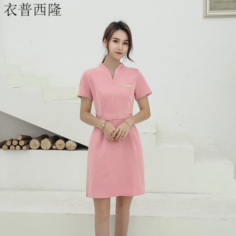 衣普西隆 美容师服装技师工作服美容院服装足疗足浴套装工装 黑色 s