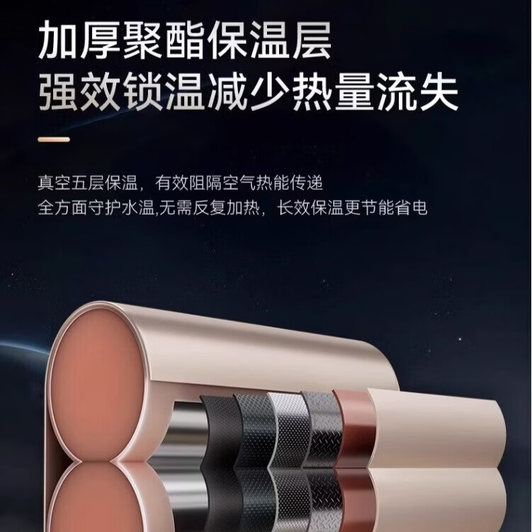 万利达电热水器家用速热一级能效储水式金属外壳出水断电定时预约 金属款100L 3200双胆速热+液晶触屏+预约定时 上门安装