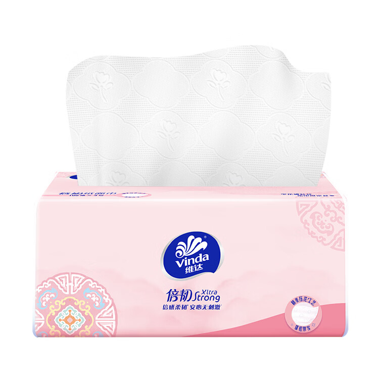 维达抽纸吉庆新年款 100抽24包 立体压花餐巾面巾纸卫生纸擦手纸 整箱 3层 100抽*1包