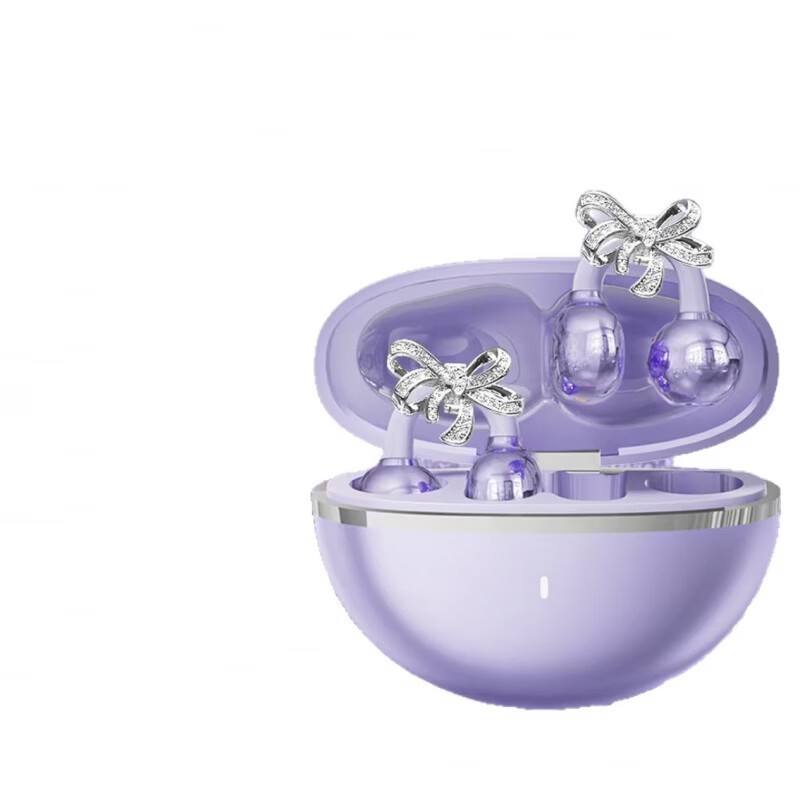 索米德(SUOMIDE)蓝牙耳机耳夹式无线开放式不入耳女士专用运动跑步2025新款超长续航音乐耳塞安卓通用 紫色 (带耳饰) 【智能手机通用】