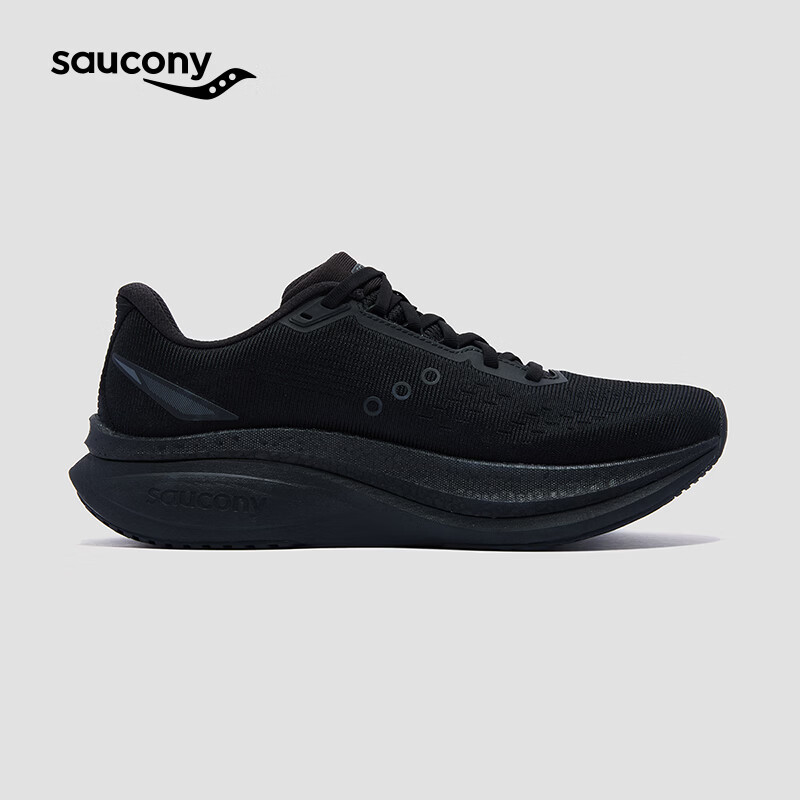 SAUCONY 索康尼TIDE 浪潮 4男女同款日常慢跑训练缓震轻量悦跑鞋 黑3【情侣款】 42.5