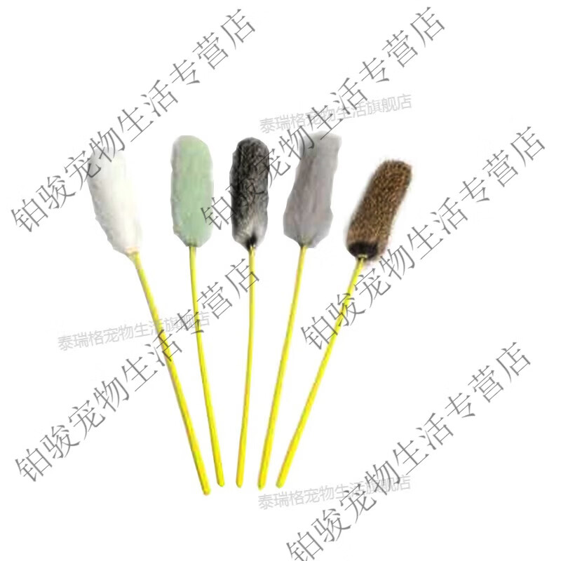 大菠萝宠物兔毛羽毛狐狸毛加长钢丝猫玩具毛带铃铛逗猫棒 短款兔毛条大约40cm