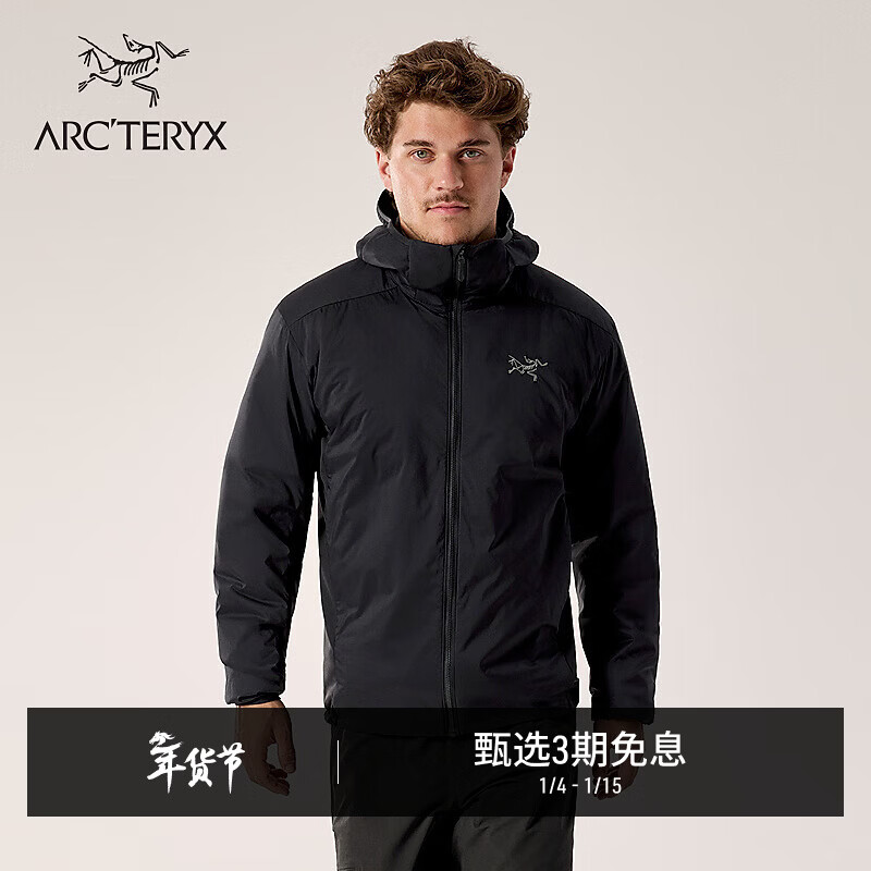 ARC'TERYX始祖鸟 ATOM HOODY 男子 保暖棉服 Black/黑色 M