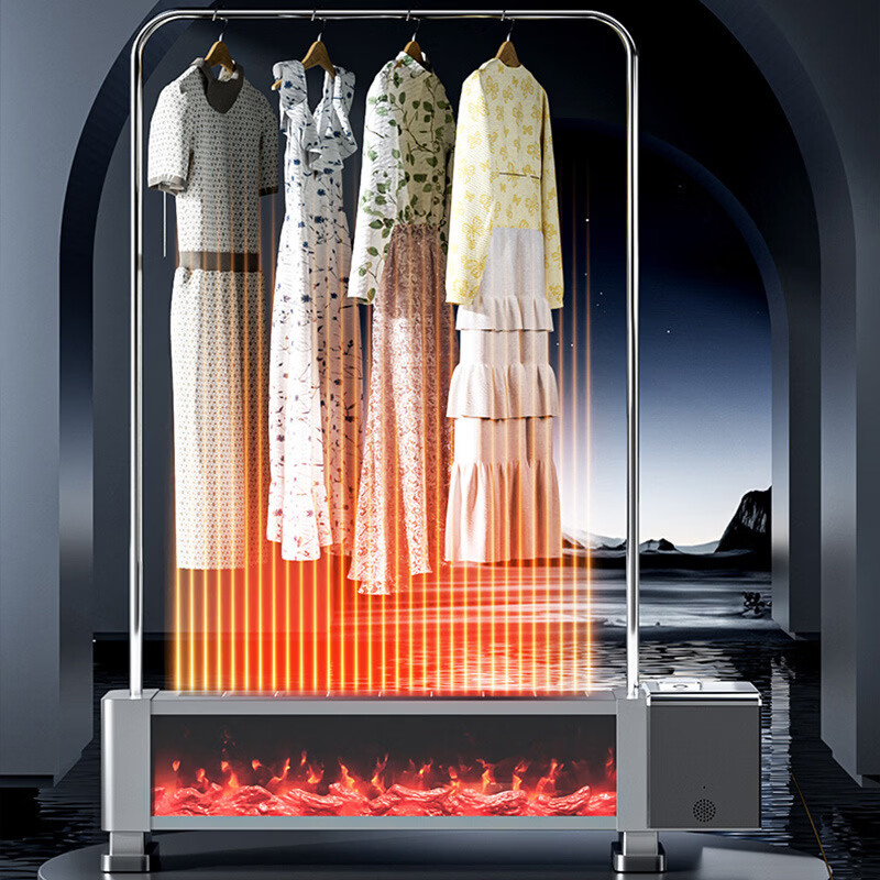 新款德国速热石墨烯踢脚线家用节能仿真火焰暖风机智能语音电暖气 语音取暖器+加湿器 重磅升级