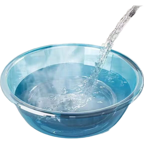 加厚透明饵料盆防摔耐磨垂钓开饵盆拌饵料大号拉饵盆和饵盆钓鱼盆 红色 小号1个