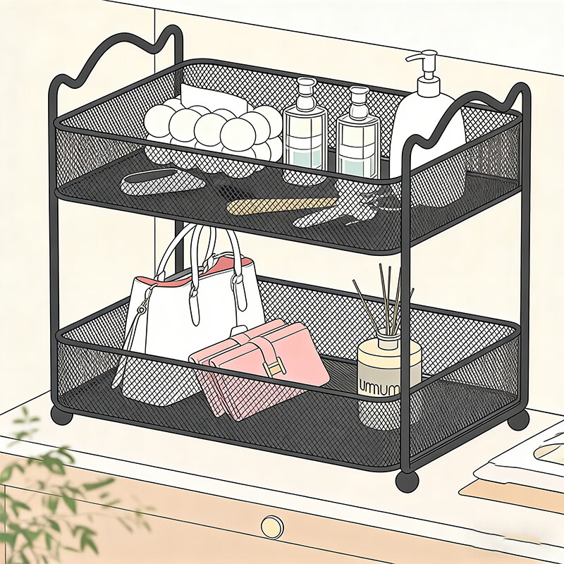 尔思家钥匙收纳盒玄关鞋柜置物架桌面家居装饰摆件客厅杯架免安装首饰盒 黑色钥匙盒大号