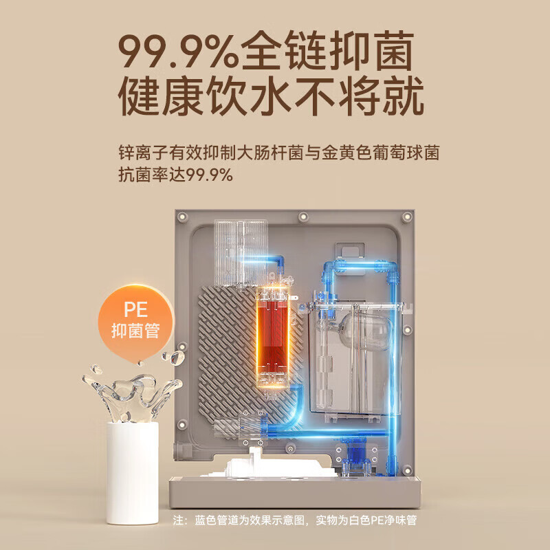 美菱(MeiLing)管线机家用净水器净饮机伴侣UV抑菌即热即饮五档控温一键触控壁挂式直饮饮水机 335【自行安装·需搭配净水器使用】99%全链抑菌