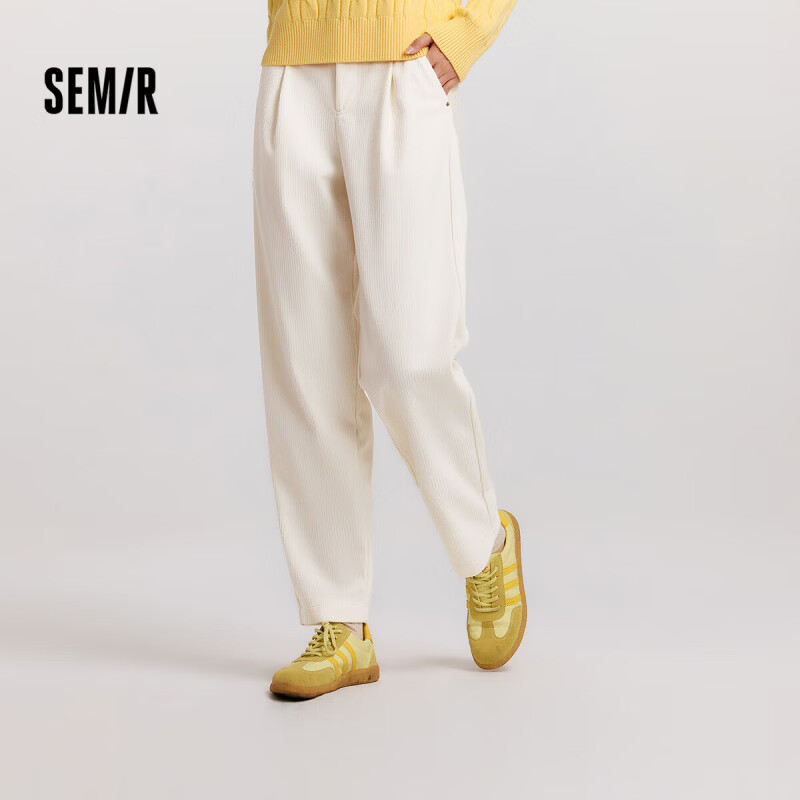森马（Semir）【休闲裤福袋】休闲裤男长裤冬季时尚裤子百搭潮流裤子 B款（女款）-奶白 L