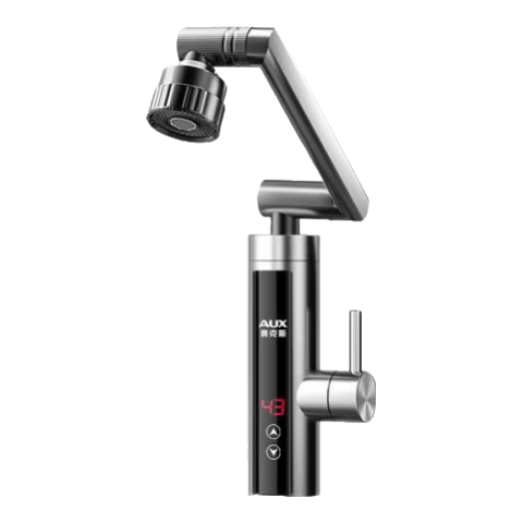 奧克斯（AUX）電熱水龍頭熱水器加熱水龍頭快速熱水變頻恒溫廚房下進水 【變頻恒溫】不銹鋼+升級機械臂+漏保插頭