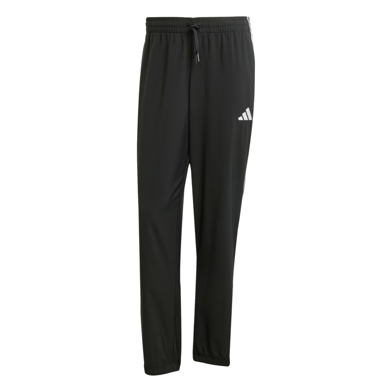 adidas速干情侣款休闲舒适束脚运动裤男女秋季阿迪达斯官方   黑色/白色   M