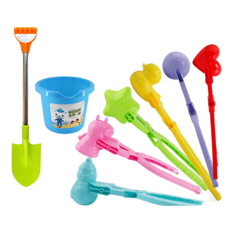 儿童玩具小鸭子雪夹子夹雪球模具玩雪神器工具打雪仗装备 大黄鸭夹+大雪人款