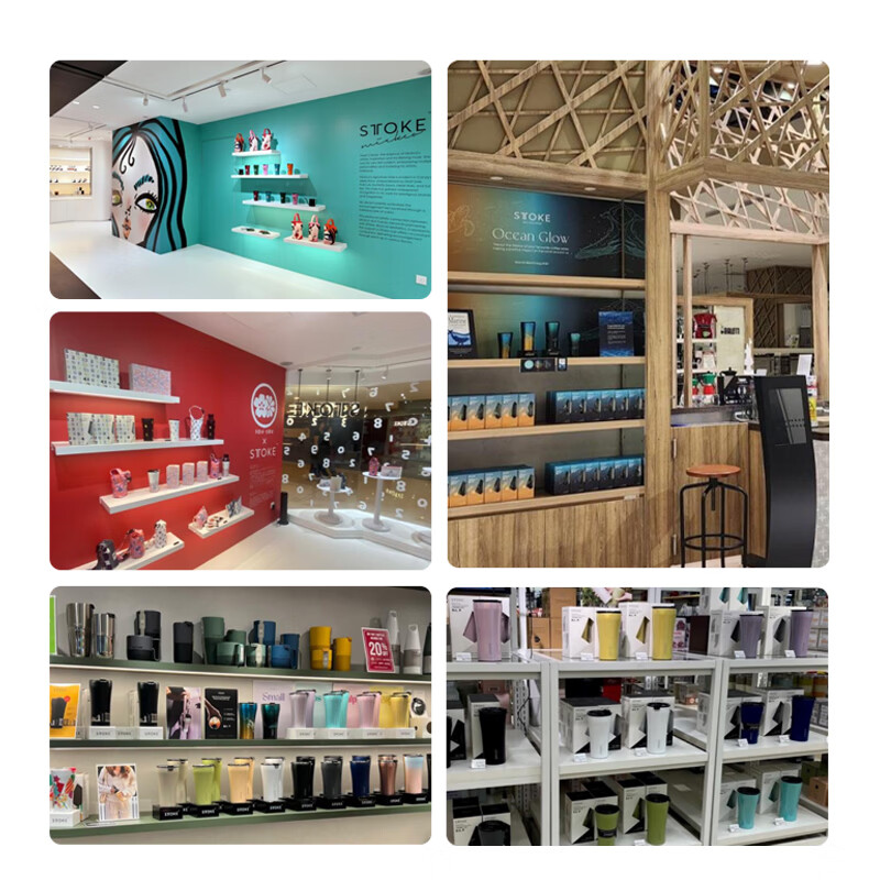 慕咖STTOKE经典款咖啡杯精致陶瓷内胆保温杯便携实用水杯TT杯节日礼物 奢华黑460ml【延伸盖组合】