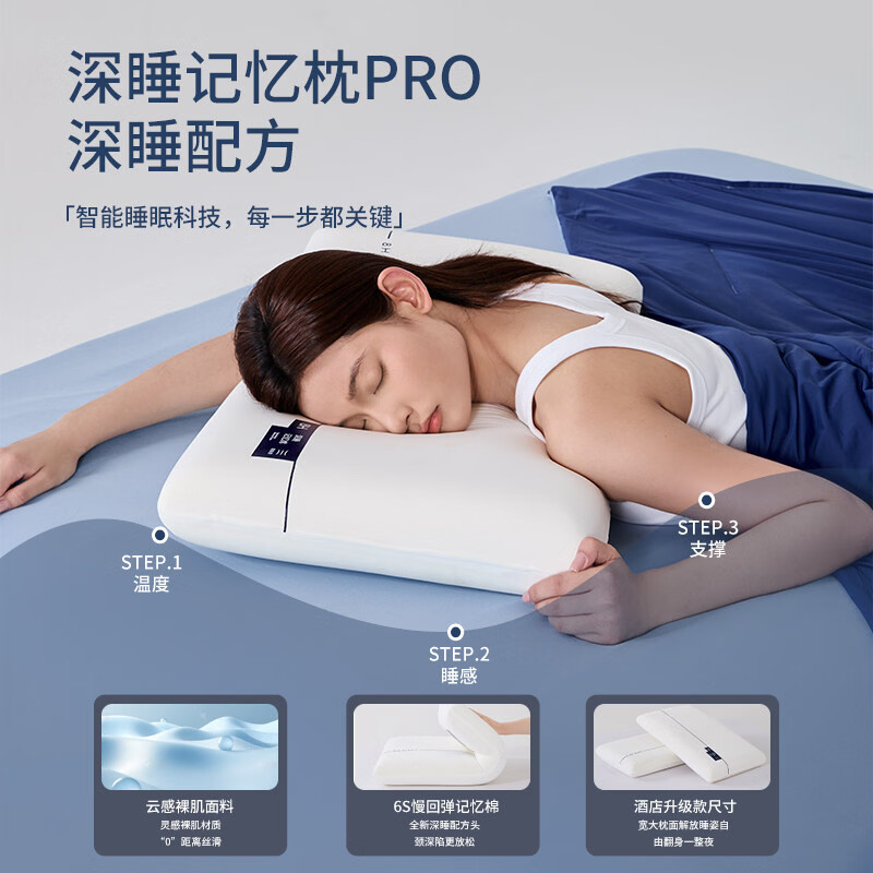 GERTHRON德国枕头记忆枕慢回弹护颈椎助睡眠酒店家用枕芯儿童成人深睡枕 单只超低枕6cm 零压深睡记忆枕