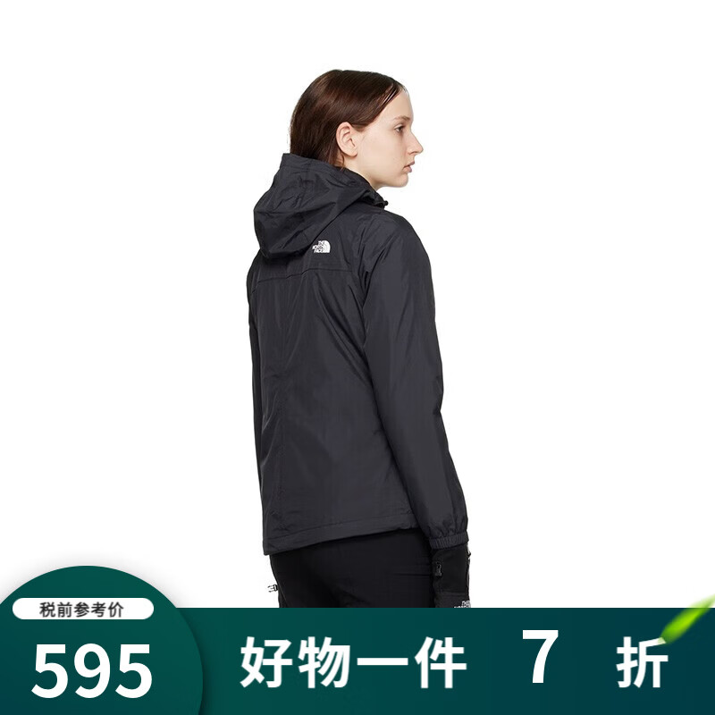 北面【JD物流】北面美版女款W ANTORA防风防水透气连帽冲锋衣夹克 JK3-黑色 XS