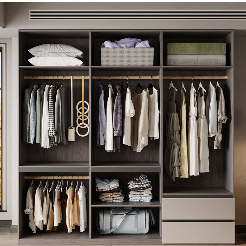 宜美芬 EMAYFUN实木ENF级定制衣柜家用卧室储物奶油风一门到顶平开门简约大衣橱 0.9*0.9配套转角柜【2.4米高】【18MM孕婴ENF级实木】