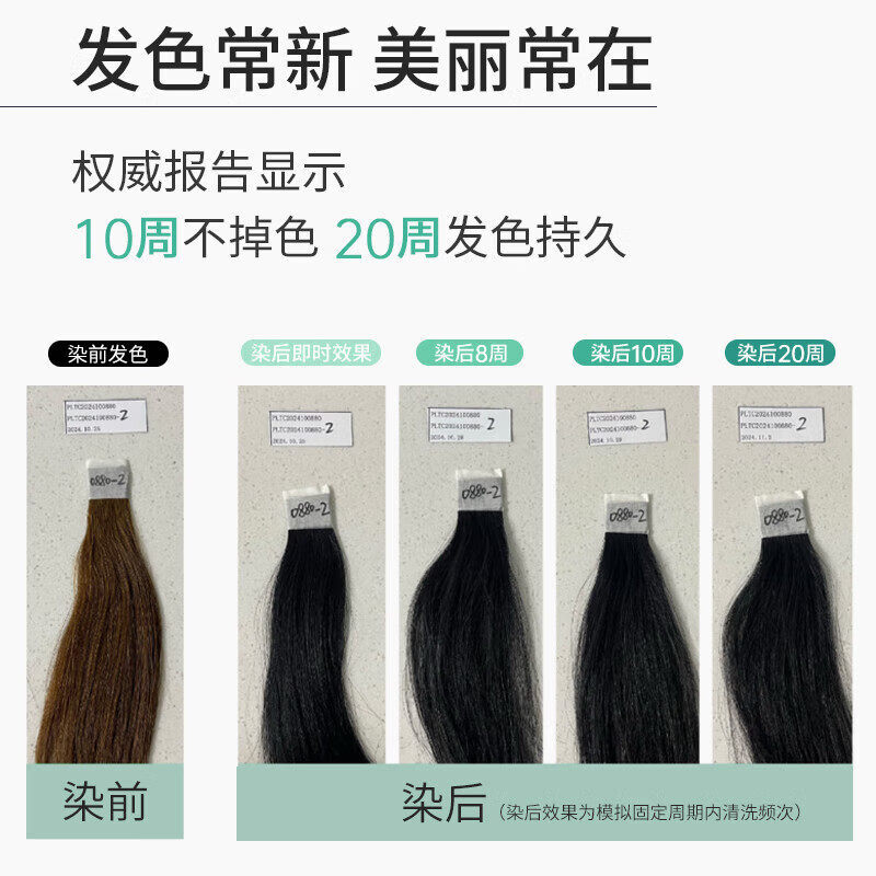 章华汉草(SAVOLHERB)染发剂膏无敏小绿盒盖白发旗舰店不含对苯二胺自己在家染自然黑 自然黑【冬石暮黑】