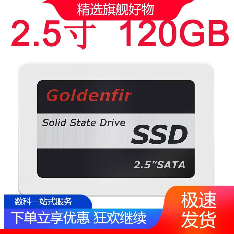 金杉 GOLDENFIR全新金杉120G240G固态硬盘台式机480G500G512G1TSATA3SS 2.5寸120G经典白1年质保不 240GB