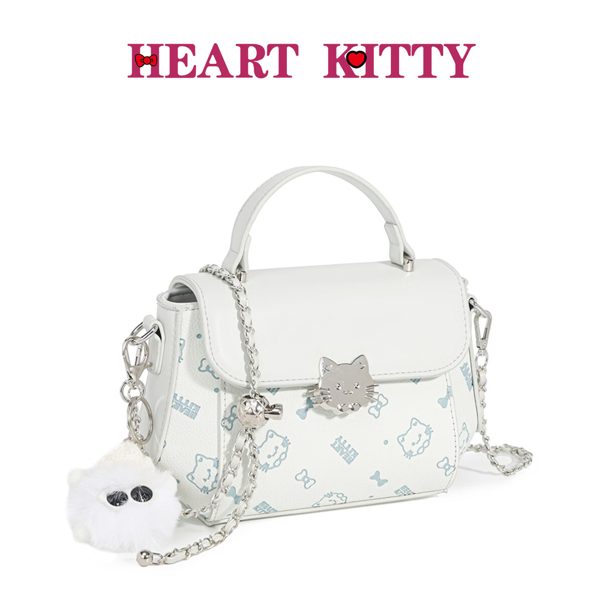 HEART KITTY高级小方包手提包女式新款轻奢小众可爱百搭单肩斜挎包生日礼物包 6620蓝色