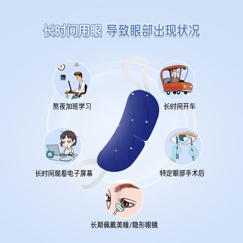 康复之家 干眼症蒸汽眼罩眼部热敷贴医用睡眠护眼蒸汽发热贴 办公室眼贴 【中度干眼症】10盒共100贴