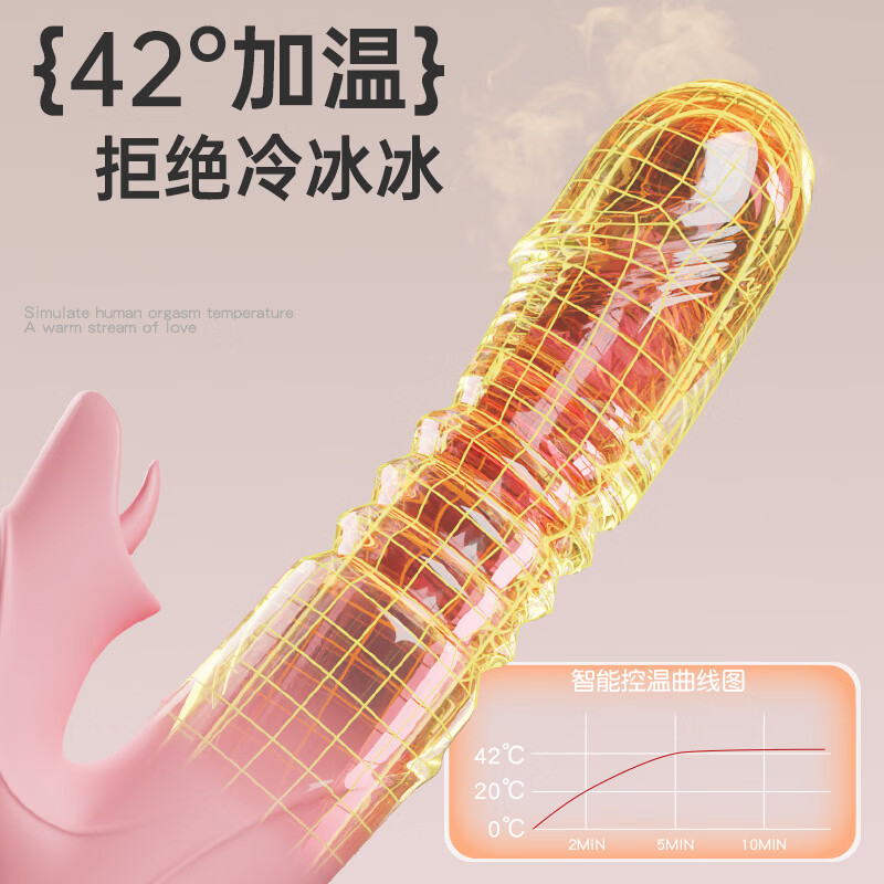 电动伸缩炮机情性趣用品成年人玩具震动按摩棒女性自慰器 一代仙女伸缩棒-粉色