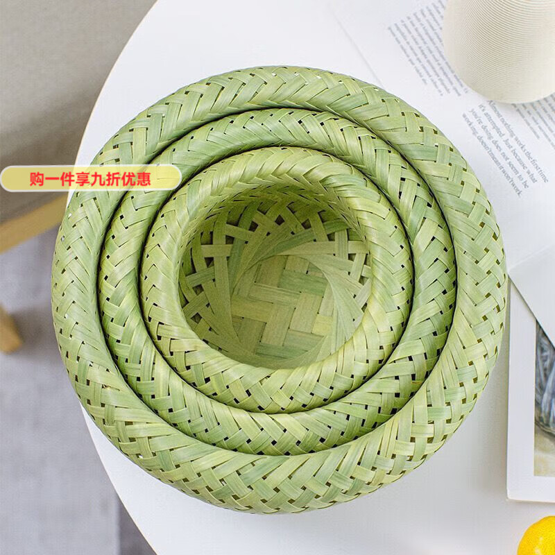 GIOIO竹篮竹编零食篮茶几收纳篮桌面鸡蛋篮竹编水果篮家用竹制品厨房 深款鸟巢小号