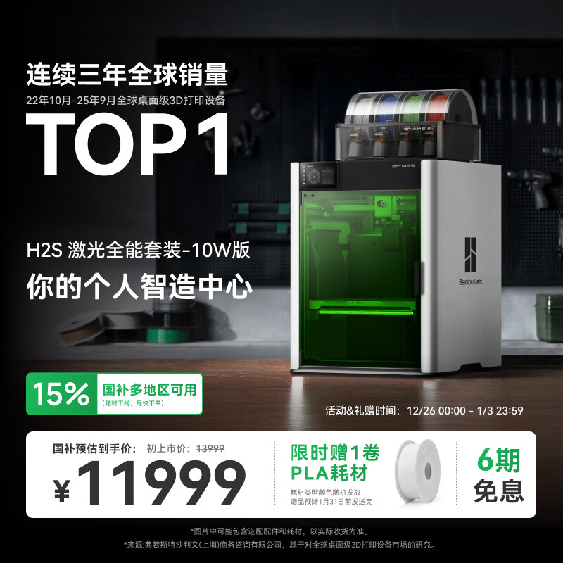 ����H2S 3D��ӡ������ߴ缤����ģ�л��ʶ๦���ĺ�һ�߾��ȸ������ܶ�ɫ�����콢ϵ����Ʒ H2S ����ȫ����װ-10W�桾��½�桿 11819Ԫ