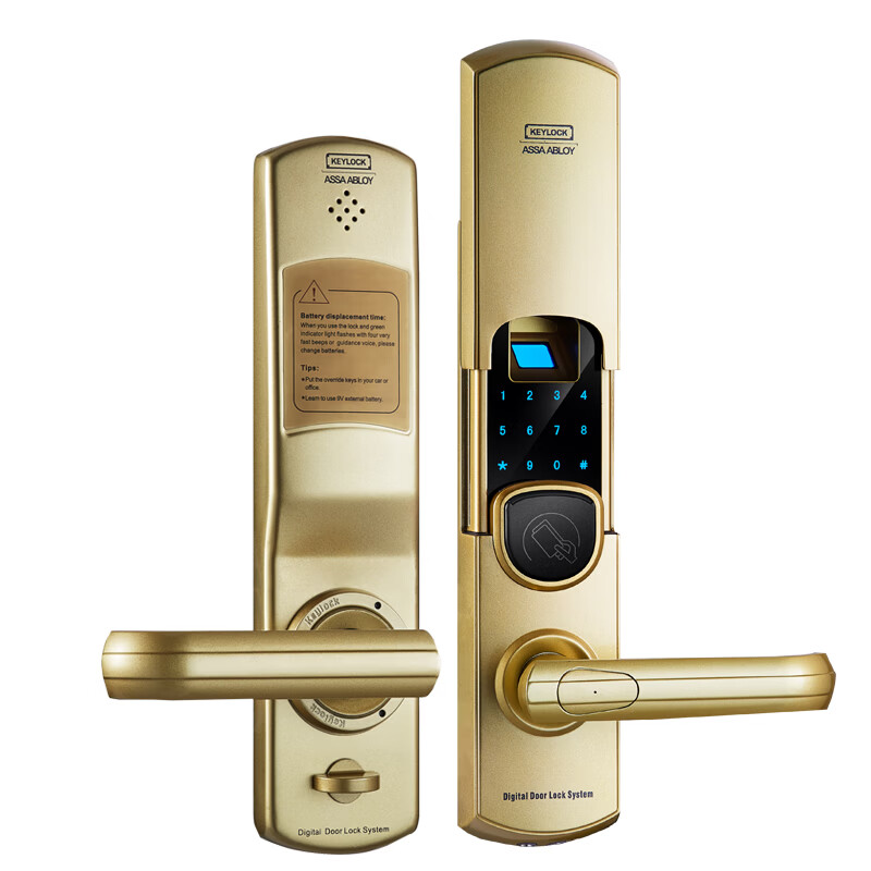 第吉尔（Keylock）智能锁门锁指纹锁家用防盗门密码锁经典款开发商专用锁92A 红古铜（指纹+密码+卡+钥匙）
