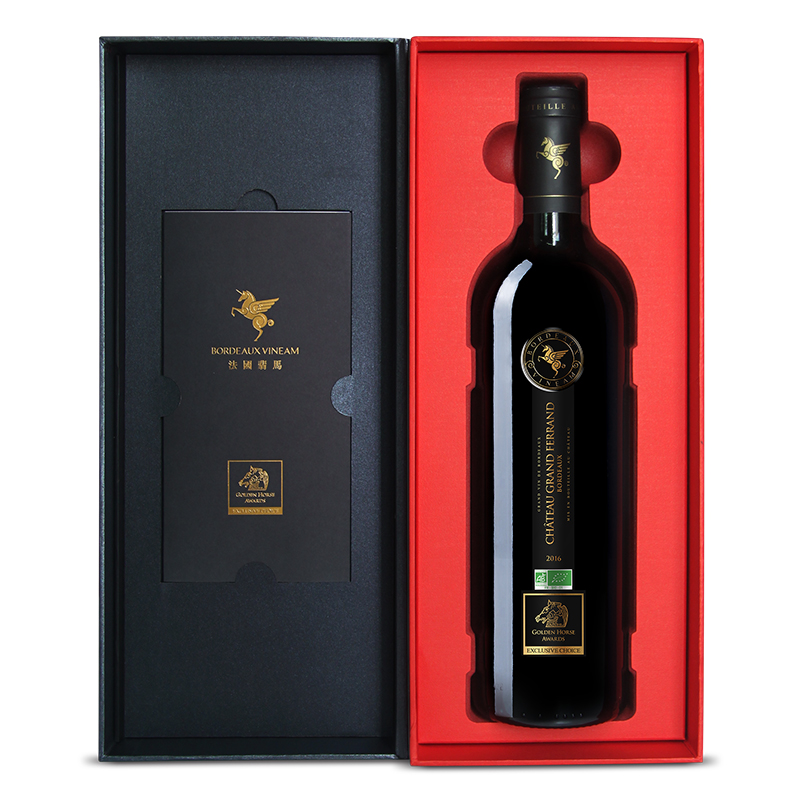 翡马 金马影展干红葡萄酒 有机 750ml 单瓶礼盒装 波尔多AOC级 法国进口红酒
