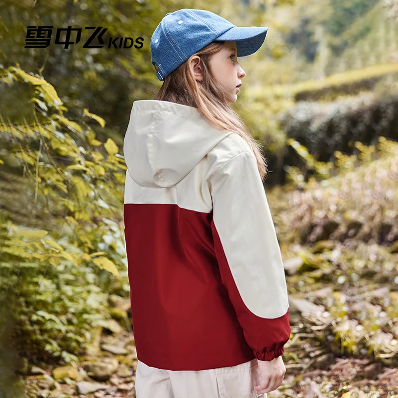 雪中飞【三合一儿童外套】童装男童加厚上衣女童两件套户外可拆卸外套 红色(0449) 170