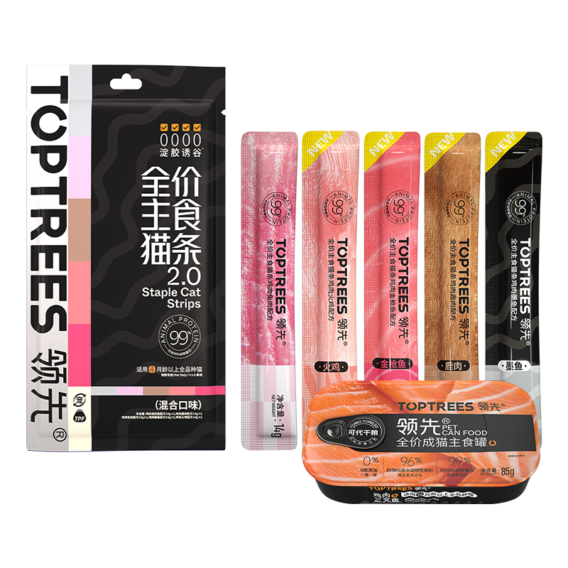 领先全价成幼猫湿粮猫咪零食主食猫罐头85g+猫条5支装