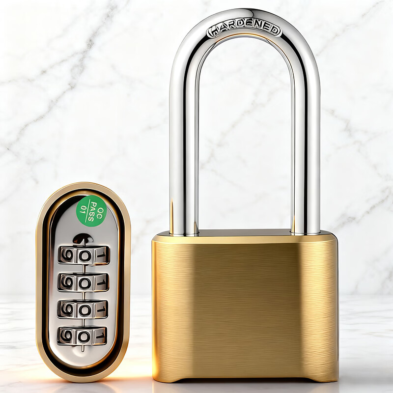 奧本大號密碼鎖掛鎖 室內(nèi)外門鎖 防水防銹長梁金屬鎖1608L