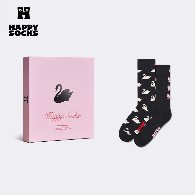 Happy Socks【2025新款】女士性图案送女朋友闺蜜袜子创意礼盒中筒袜潮流时尚 优雅礼盒 均码 36-40