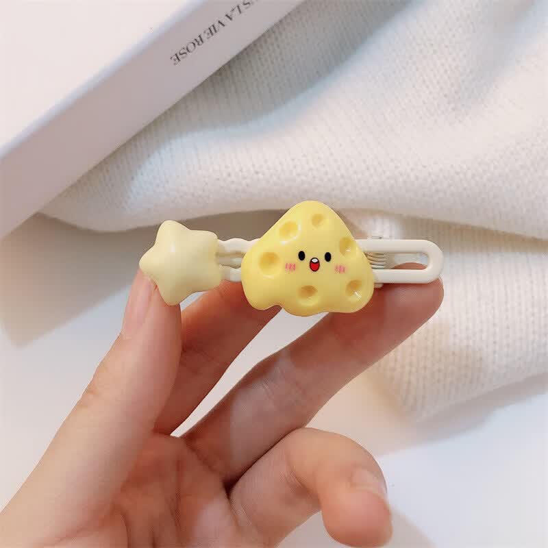 【精选品质】可爱奶油黄星星头绳清新少女风高弹力发绳百搭甜美橡 09 星星奶酪发夹