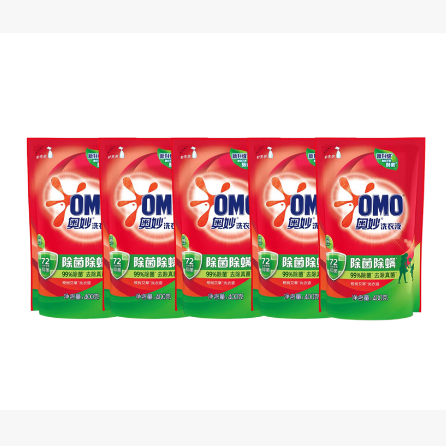 奥妙400g天然浓缩酵素除菌除菌除螨洗衣液替换体验装家庭装*5