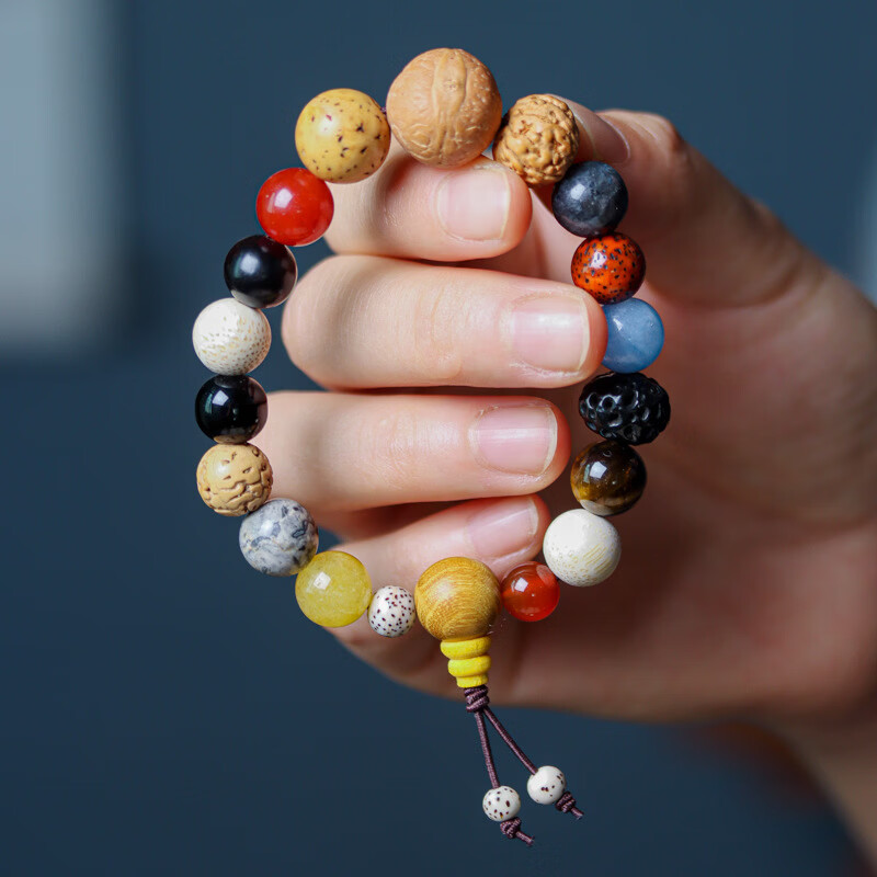 杭州灵隐正品十八籽菩提手串18子白玉菩提多宝手串佛珠盘玩手链男 【新款】十八籽