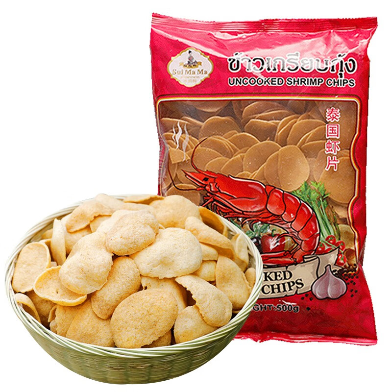 水妈妈泰国进口水妈妈宋卡虾片自己自炸油炸即食半成品泰式印尼越南