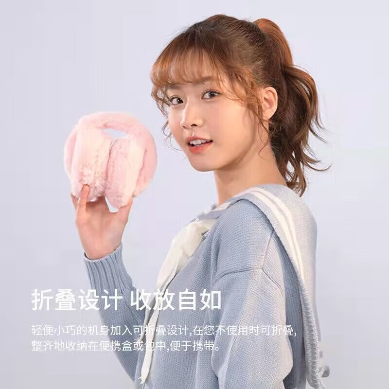 【厂家直发】UMUSICVAN新款冬季无线蓝牙耳机头戴式毛绒耳罩 电竞跑步游戏运动保暖重低音降噪手机 洋气灰