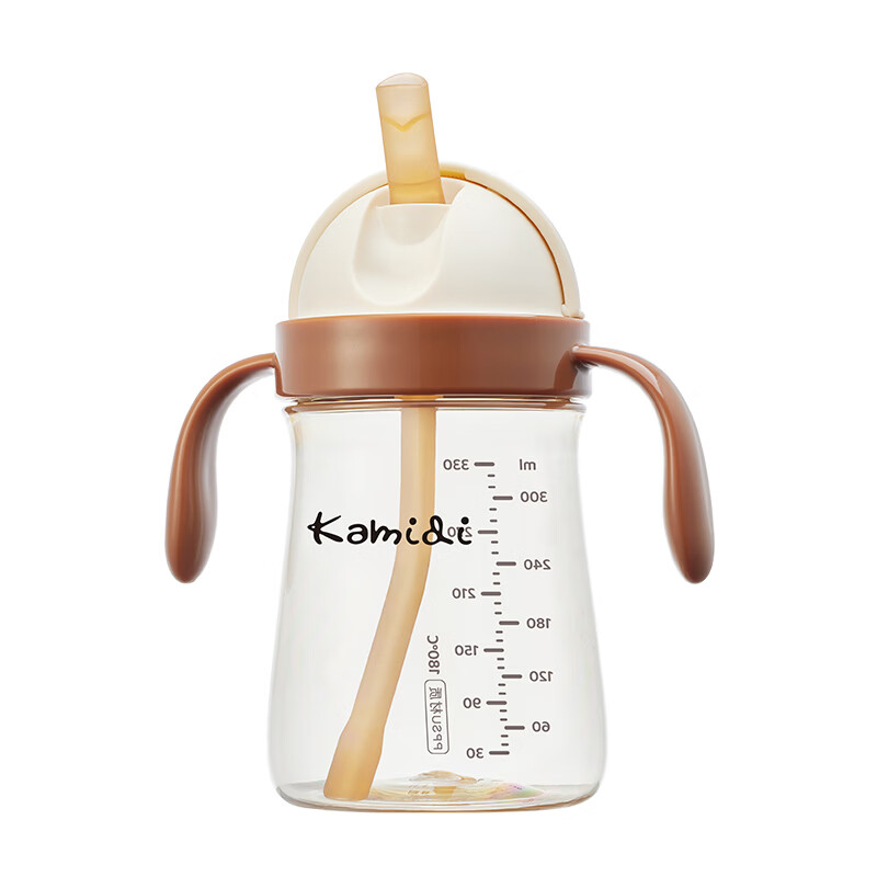 卡蜜迪kamidi大肚杯学饮杯直饮杯吸管杯防摔婴儿牛奶杯水壶宝宝水杯 v阀吸管杯330ml+送背带 10 月+