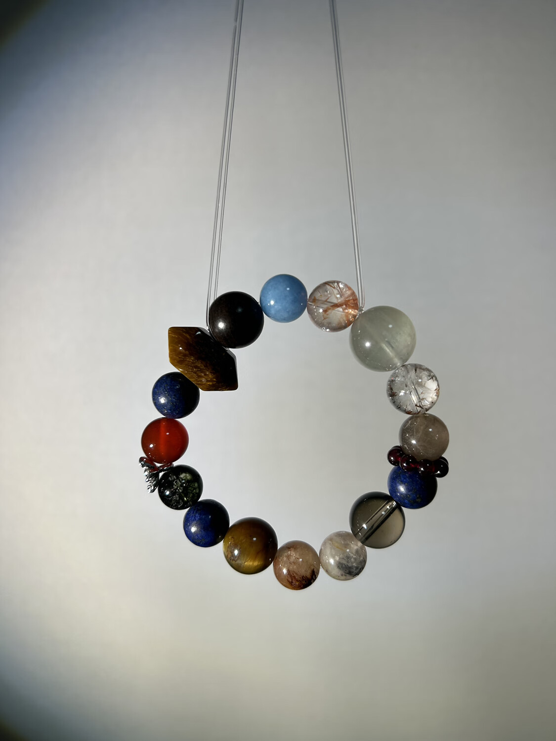 玺云屿万象森罗天然水晶金木水火土叠多宝水晶手串五行定制手串 默认