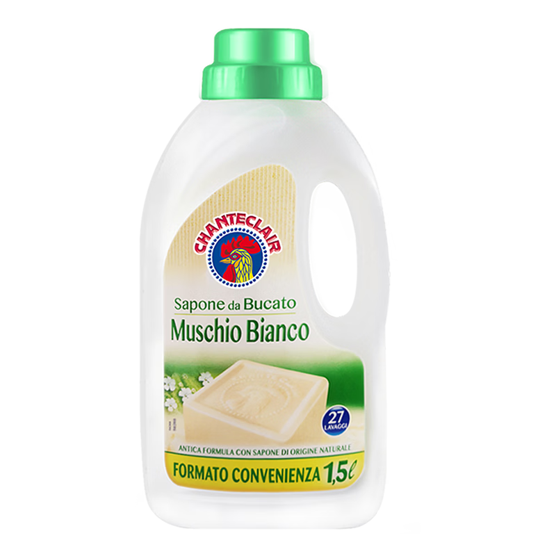 大公鸡管家（CHANTE CLAIR） 液态洗衣皂洗衣液1500ml 白苔香大公鸡洗衣液 意大利进口