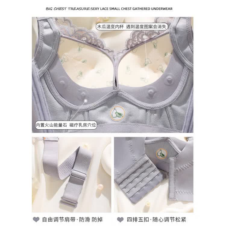 黛安芬(Triumph)聚拢文胸美容院调整型内衣女上托防下垂外扩胸罩聚拢收副乳文 抹茶绿+丁香紫 75A 34B (中厚)