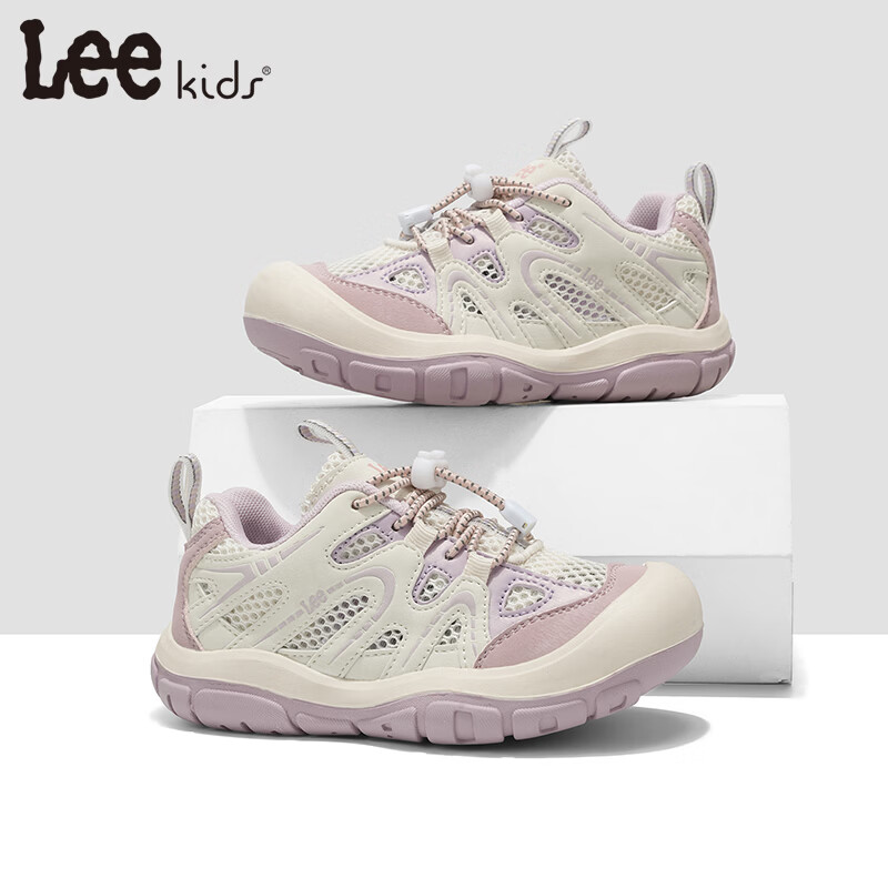 LEE KIDS儿童运动鞋男女中大童跑步鞋26春季新款跑鞋防滑耐磨跑鞋休闲鞋子 米粉 36 【内长23.0cm适合脚长22.0-22.5cm】