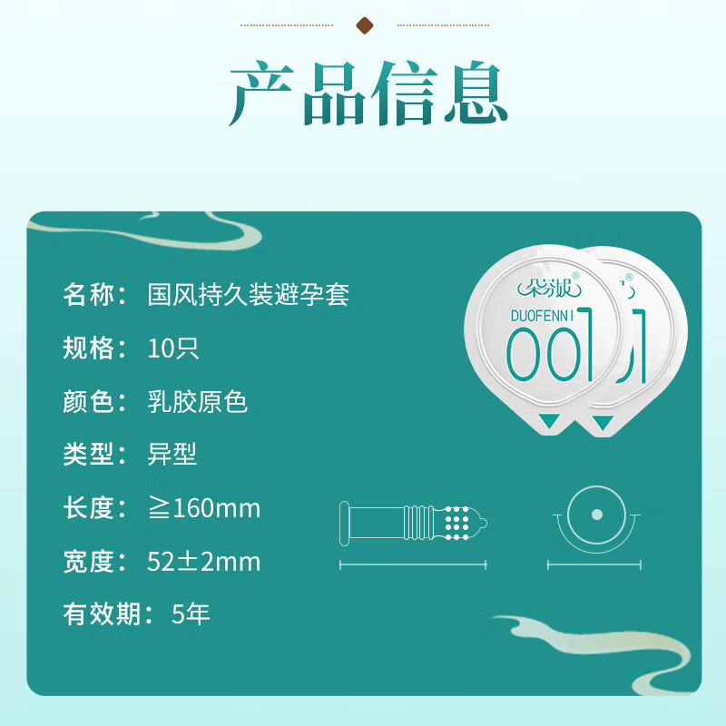 朵芬妮避孕套大颗粒男用套性安全套超薄持久国风正品001玻尿酸 国风玻尿酸颗粒持久避孕套1盒(10支/盒) 标准