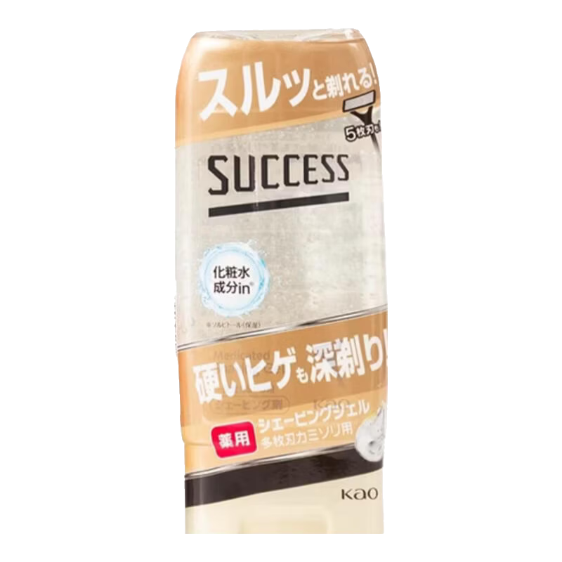 日本原装 花王 （KAO）男士护肤手动电动剃须刀软化胡须清爽舒缓刮胡剃须啫喱 滋润保湿剃须啫喱 180g