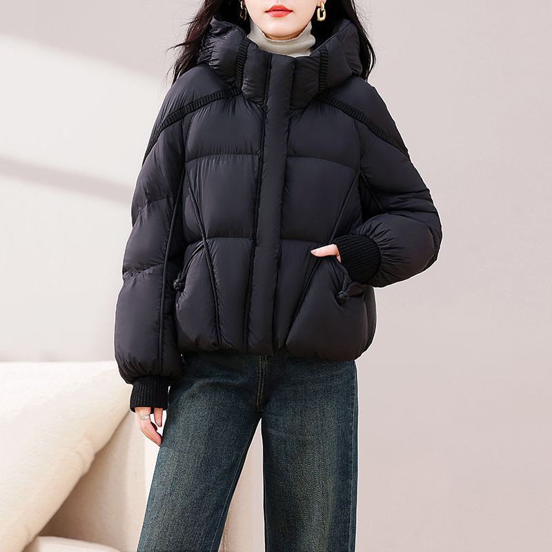 女士羽绒服女款短款中长款户外运动服饰2025年新款促销包邮 黑色 S