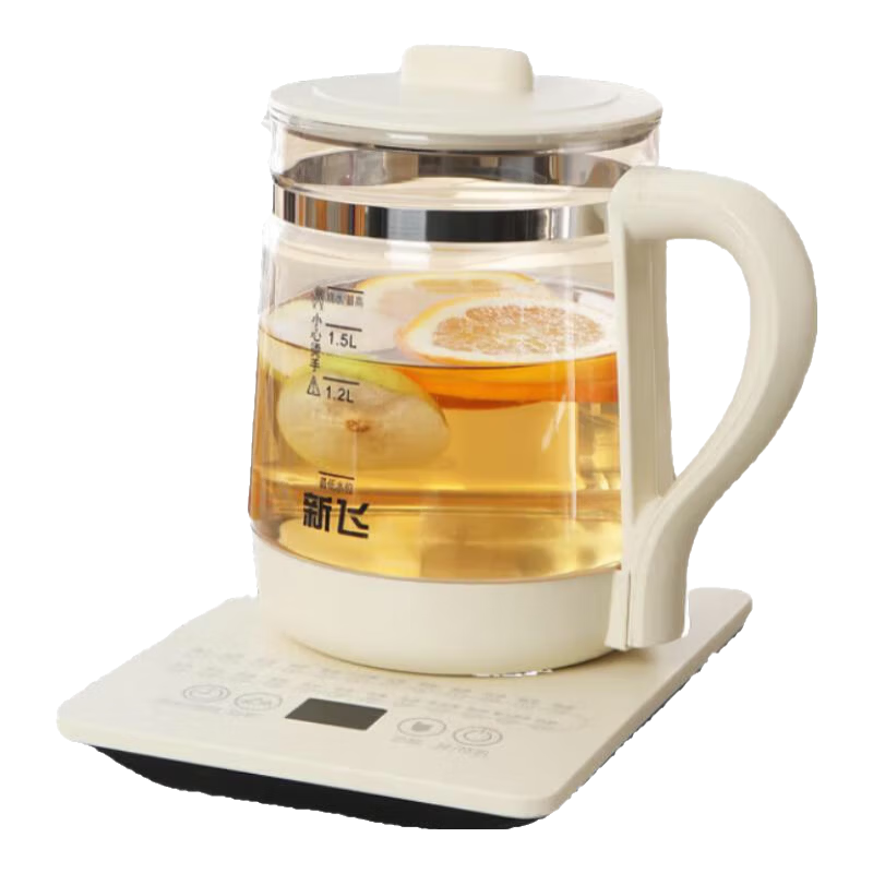 新飞养生壶烧水壶热水壶恒温壶养生烧水壶煮茶壶煮茶器泡茶壶一体机全自动玻璃保温小家用 新飞养生壶【316发热盘】 1.8L