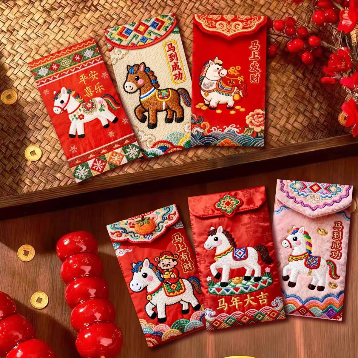 咏幻马年5D卡通红包春节利是封2026新年红包儿童小孩压岁钱红包 2包[12个装]马年好运[爆款]